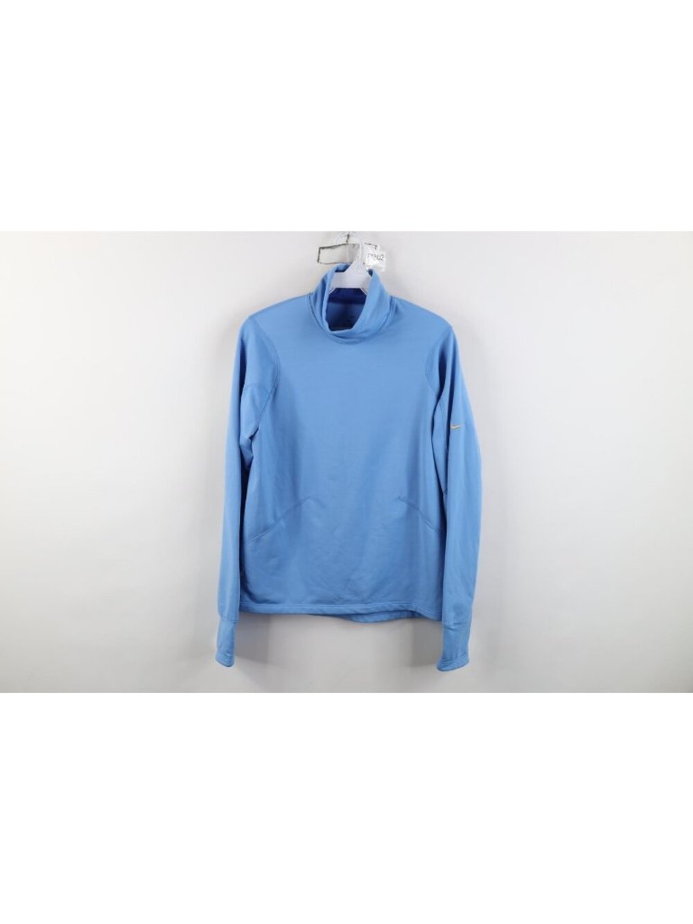 Vintage Y2K Nike Travis Scott Mini Swoosh Mock Neck Shirt Top Womens Size M Blue